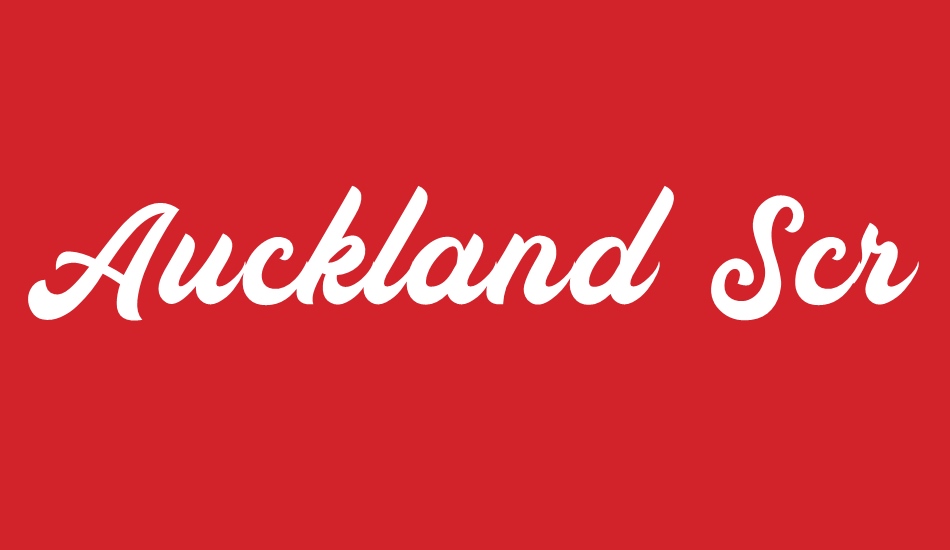 Auckland Script Free font big