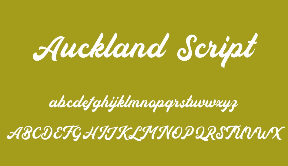 Auckland Script Free font