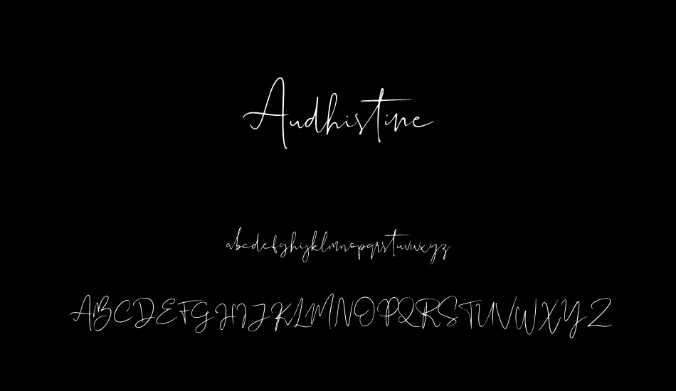 Audhistine font