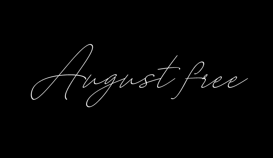 August free font big