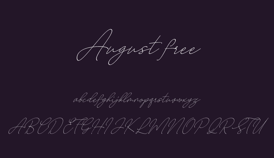 August free font