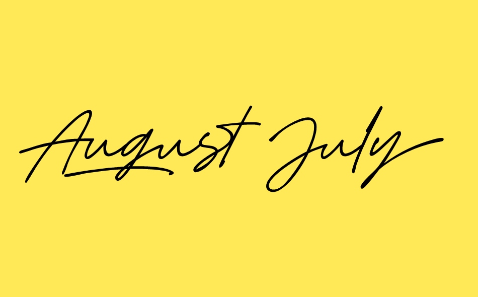 August July font big