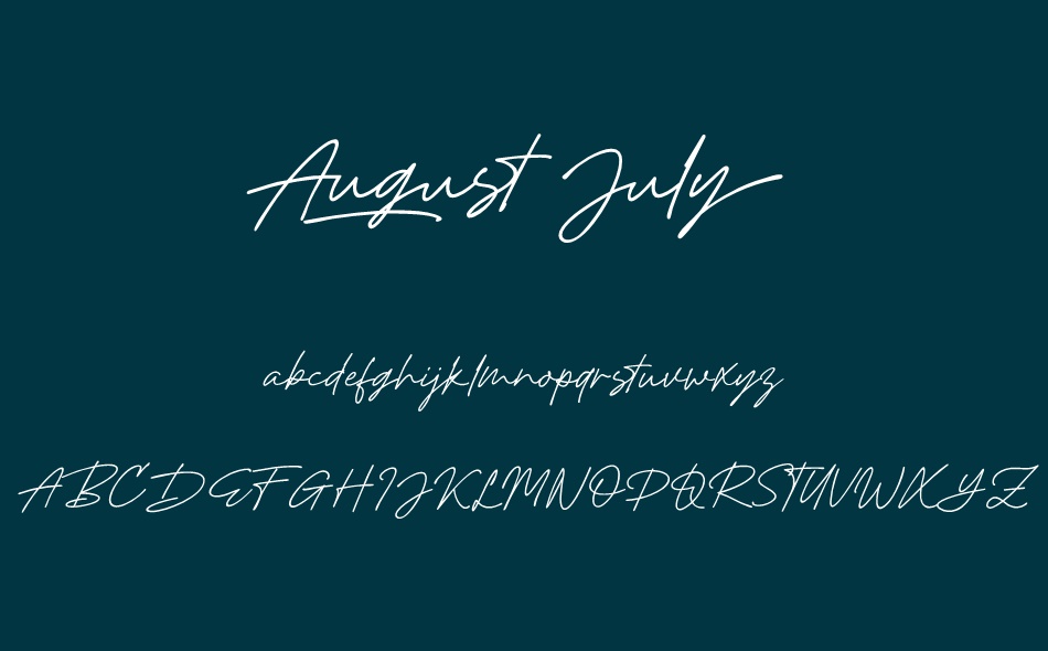 August July font