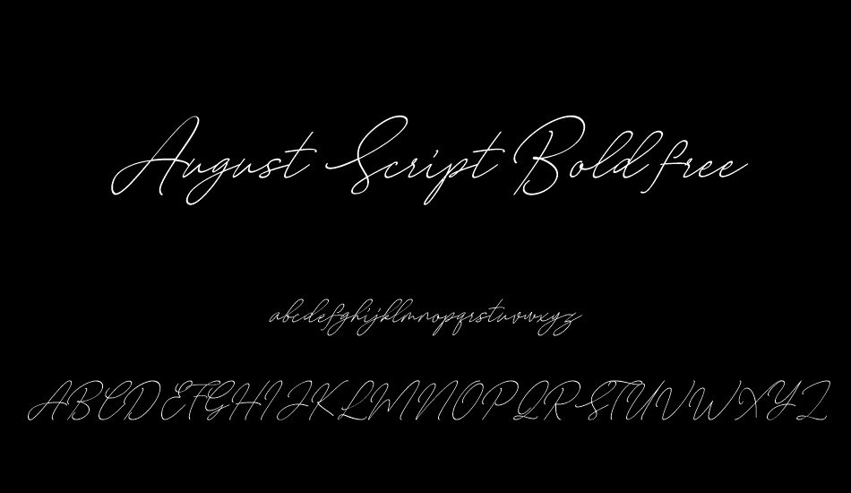 August Script Bold free font