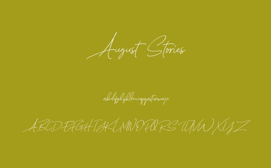 August Stories font