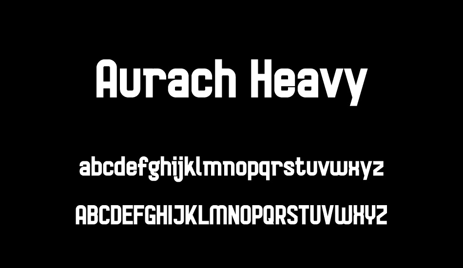 Aurach Heavy font