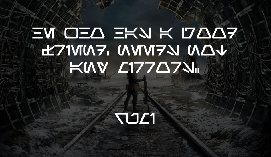 Aurebesh font text