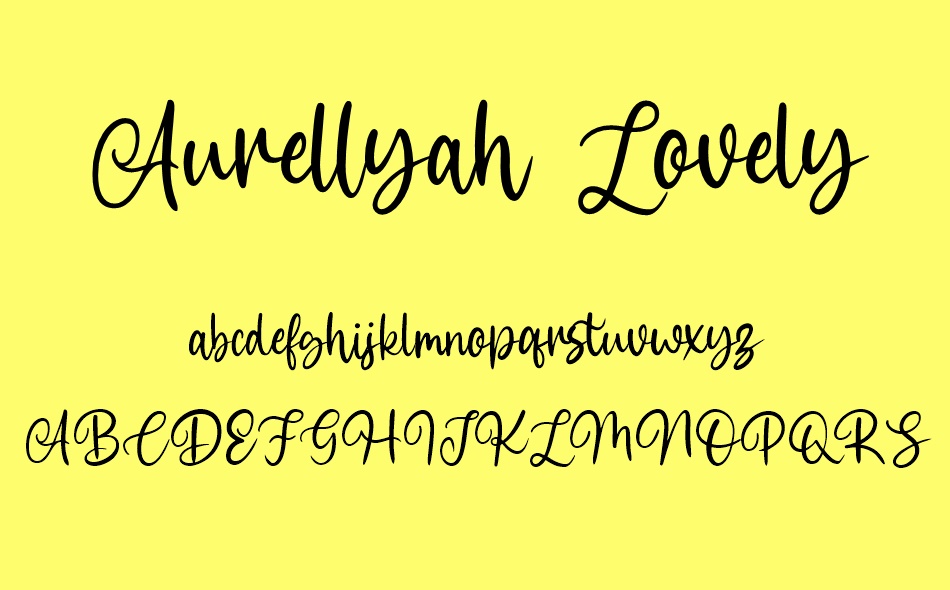 Aurellyah Lovely font