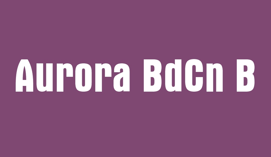 Aurora BdCn BT free font