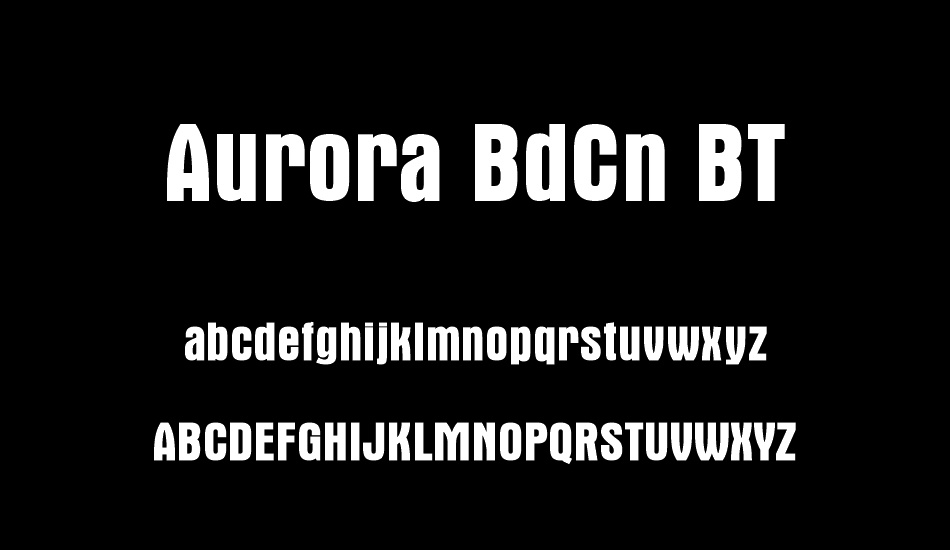 Aurora BdCn BT free font