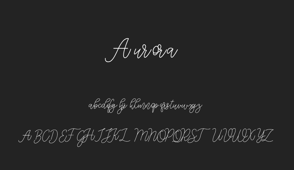 Aurora font