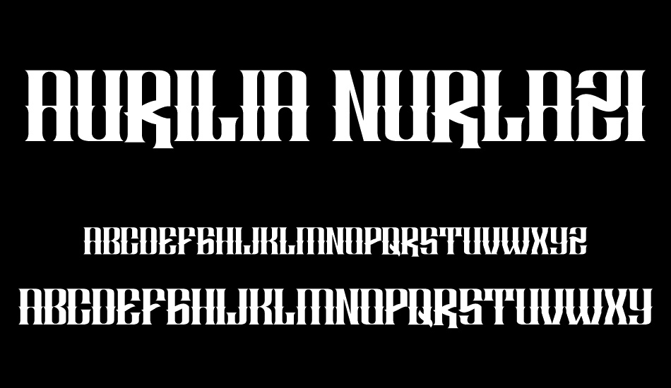 AURILIA NURLAZIKANA font