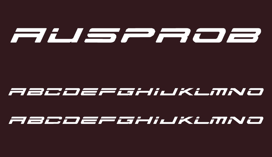 AusPROBE font