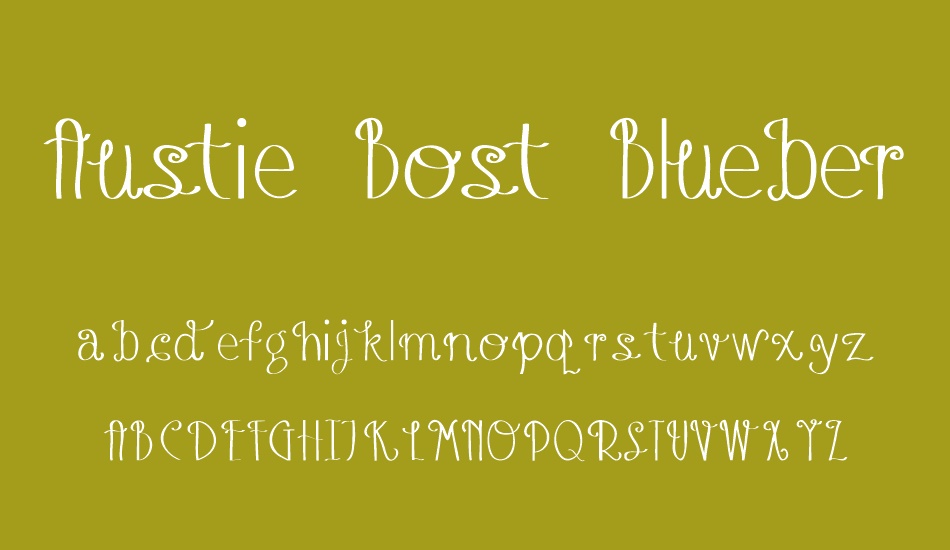 Austie Bost Blueberry Muffins font