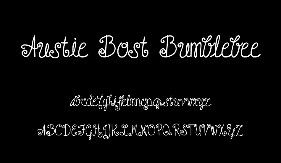 Austie Bost Bumblebee font