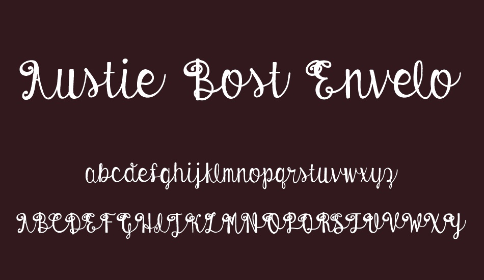 Austie Bost Envelopes font