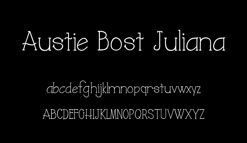 Austie Bost Juliana font