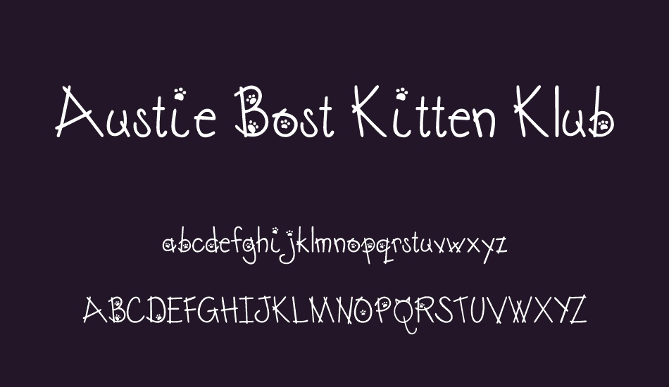 Austie Bost Kitten Klub font