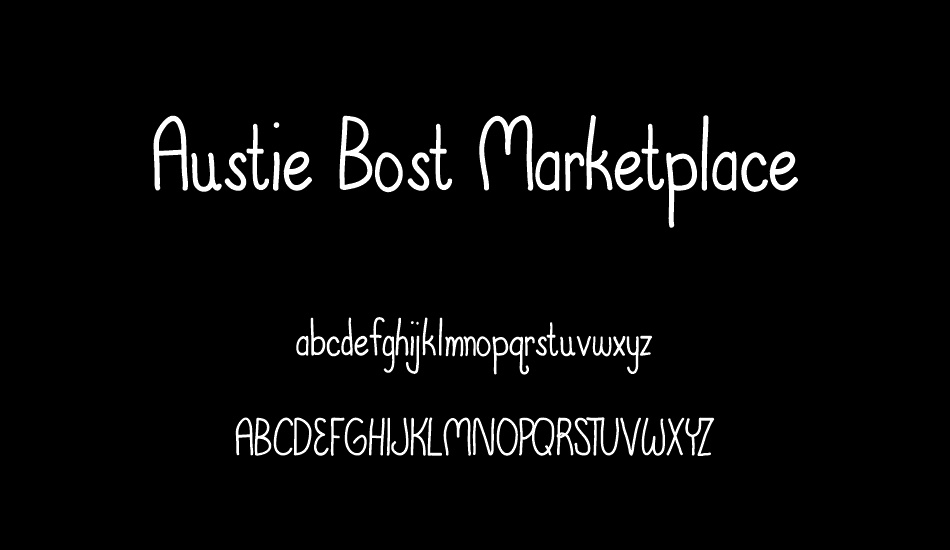 Austie Bost Marketplace font