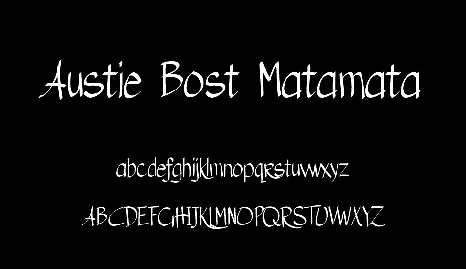 Austie Bost Matamata font