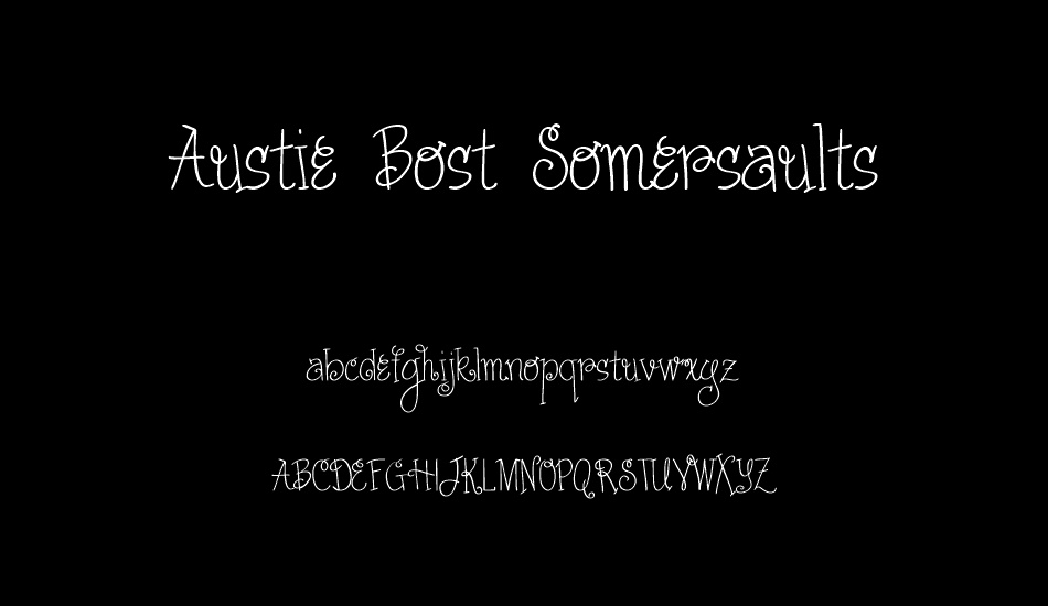 Austie Bost Somersaults font