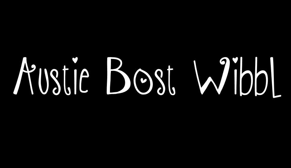 Austie Bost Wibbly font big