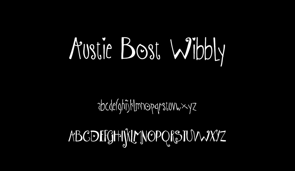 Austie Bost Wibbly font