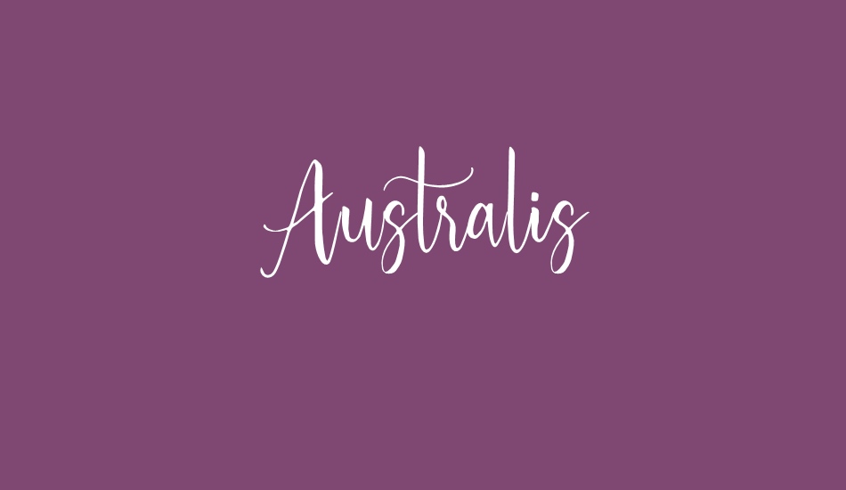 Australis Regular font big