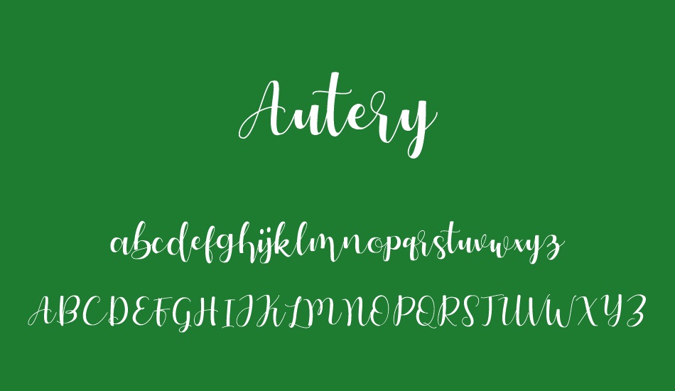Autery font