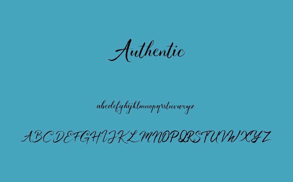 Authentic font