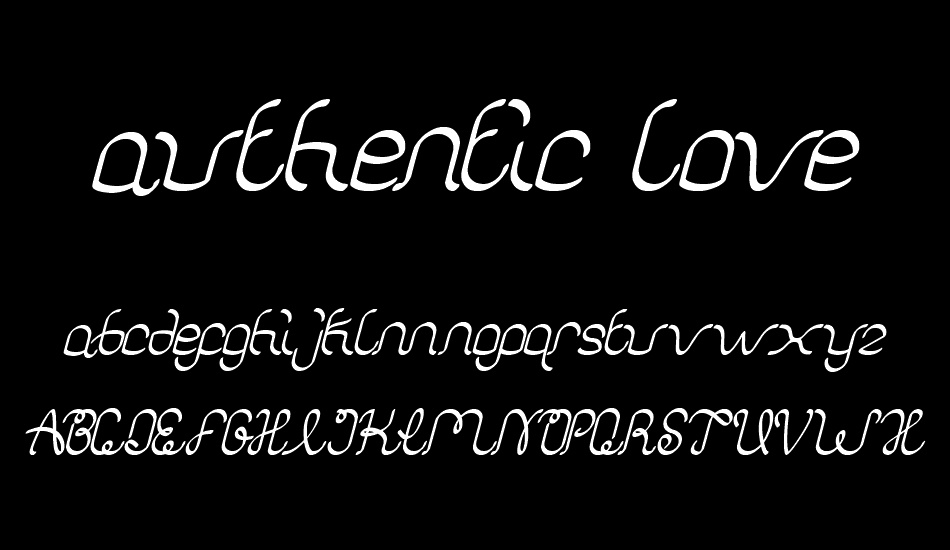 authentic love font