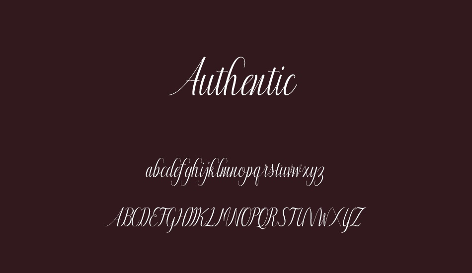 Authentic font