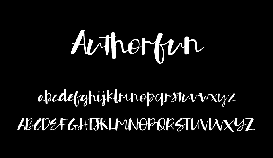 Authorfun font