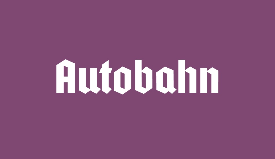 Autobahn font big