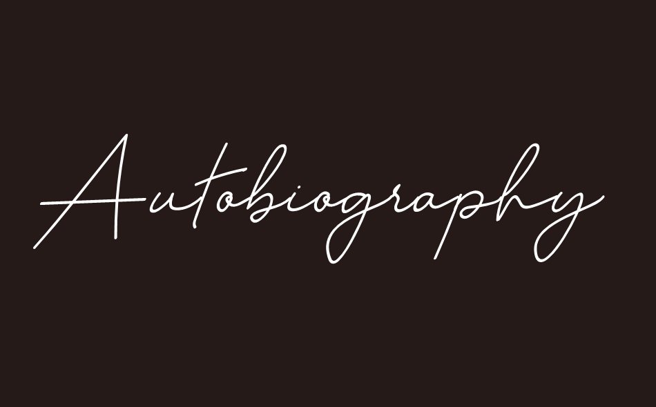 Autobiography font big