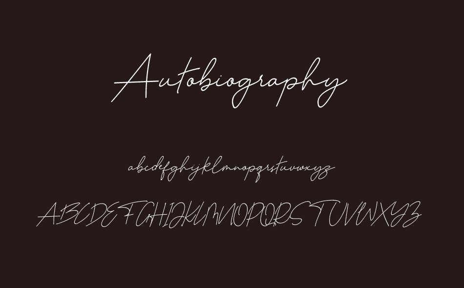 Autobiography font