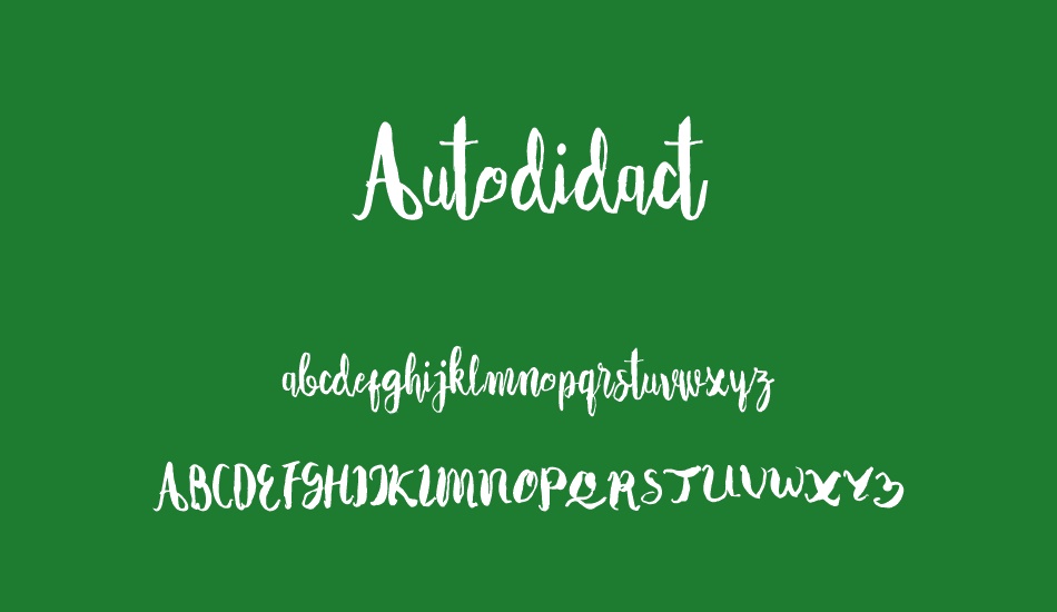 Autodidact font
