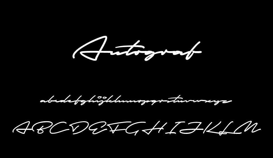 Autograf PERSONAL USE ONLY font