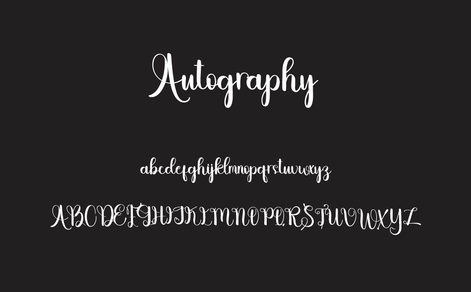 Autography font