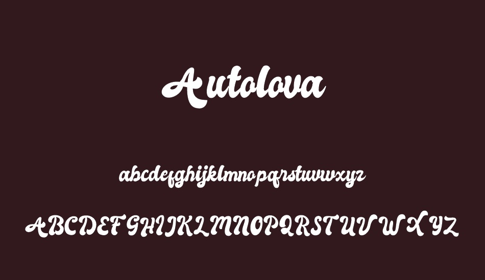 Autolova font