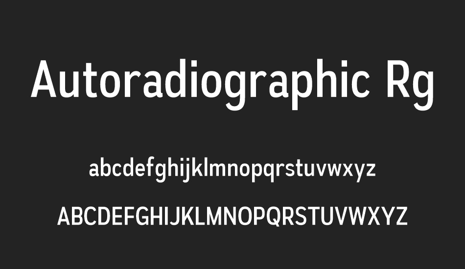 Autoradiographic Rg font