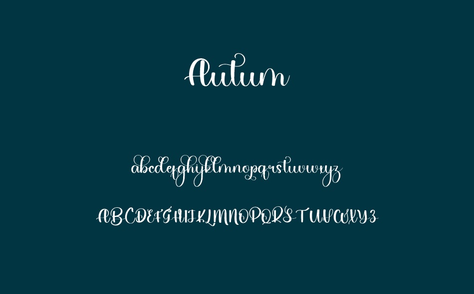 Autum font