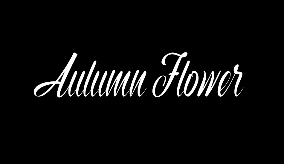 Autumn Flower font big