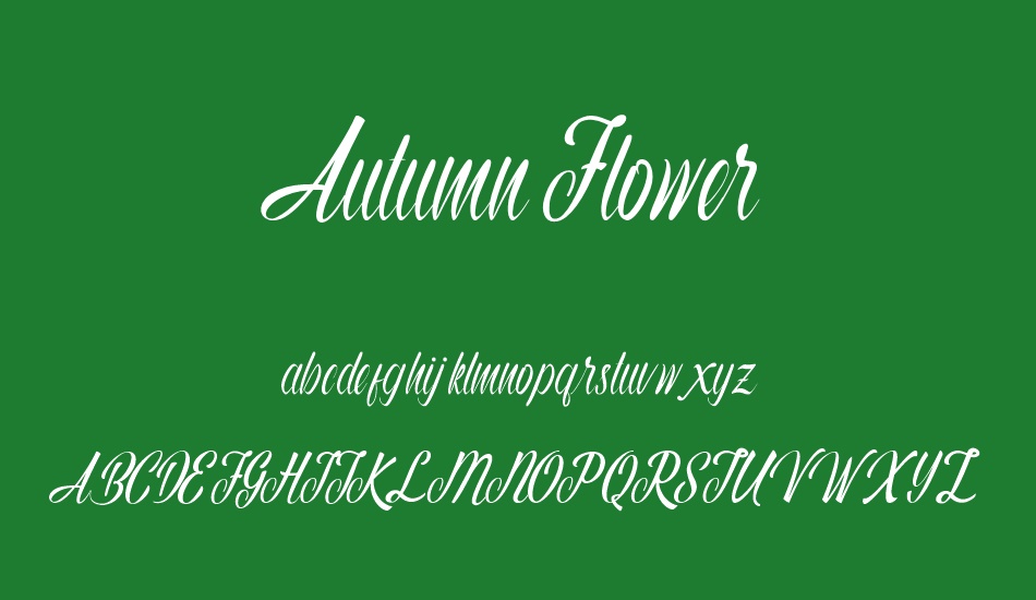 Autumn Flower font