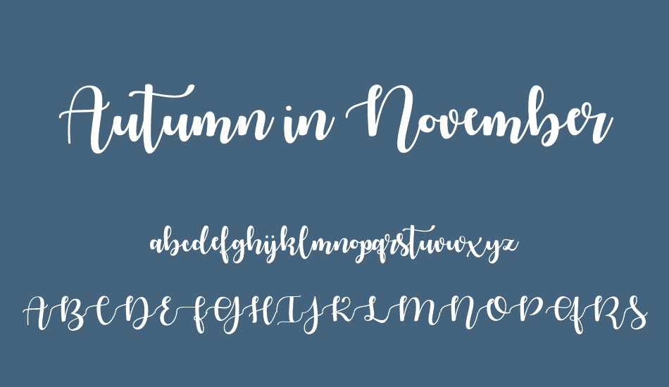 Autumn in November font