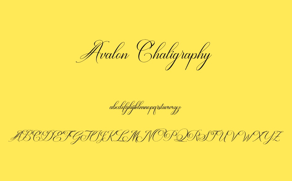 Avalon Chaligraphy font