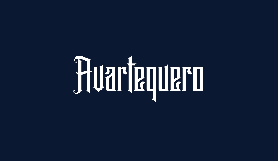 Avartequero Personal Use Only font big