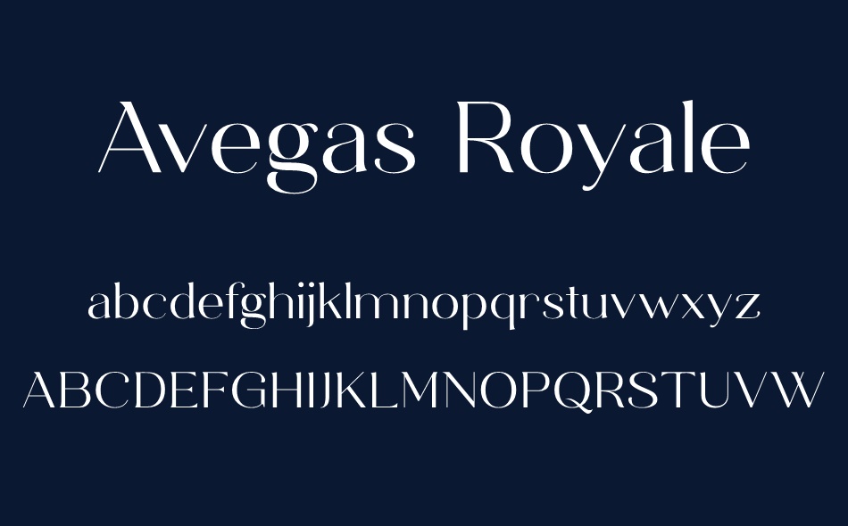 Avegas Royale font