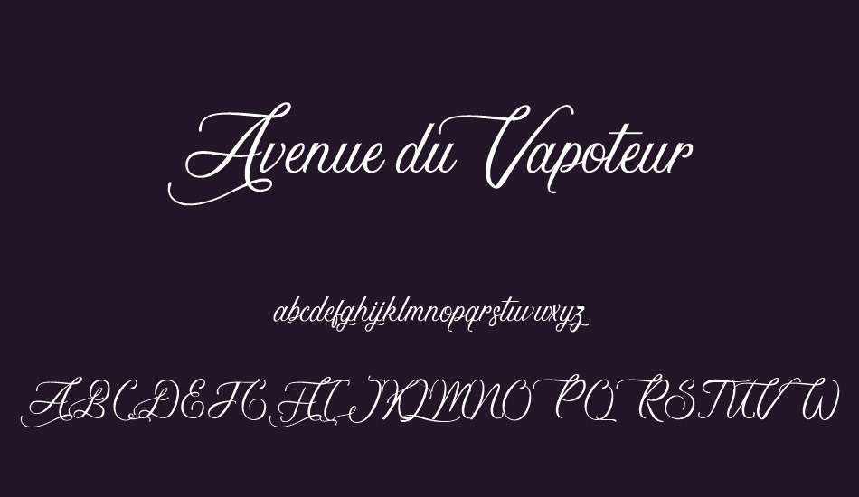 Avenue du Vapoteur font