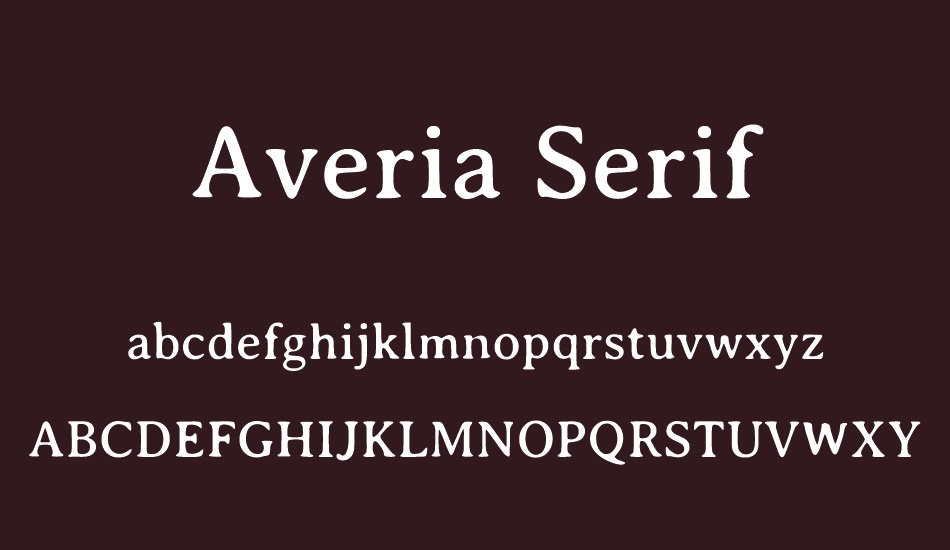 Averia Serif font